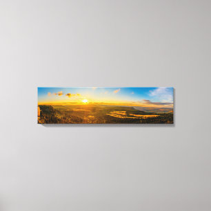 Abenddämmerung Hillside Aussicht Panoramabilder Pr Leinwanddruck