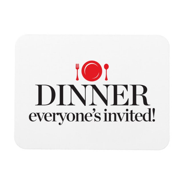 Abendessen Alle sind eingeladen Magnet (Horizontal)