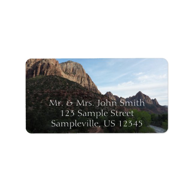 Abendessen am Canyon Junction im Zion National Par Adressaufkleber (Vorne)