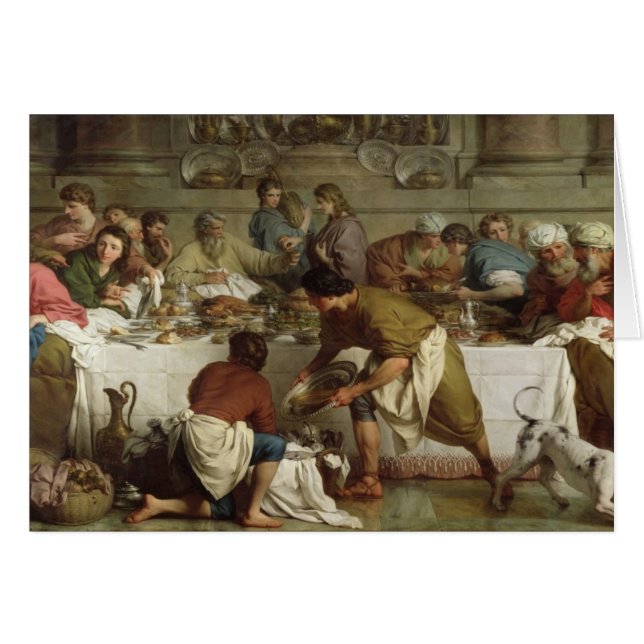 Abendessen am Haus von Simon, 1737 (Vorderseite (Horizontal))