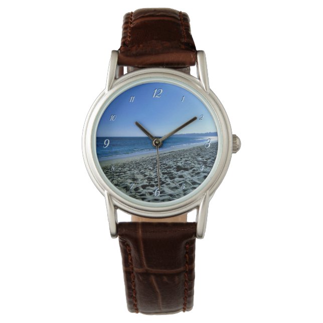 Abendessen am Strand von Malibu Armbanduhr (Vorderseite)