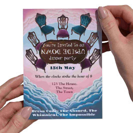 Abendessen auf dem Kopf Party, Moderner Surrealism Einladung