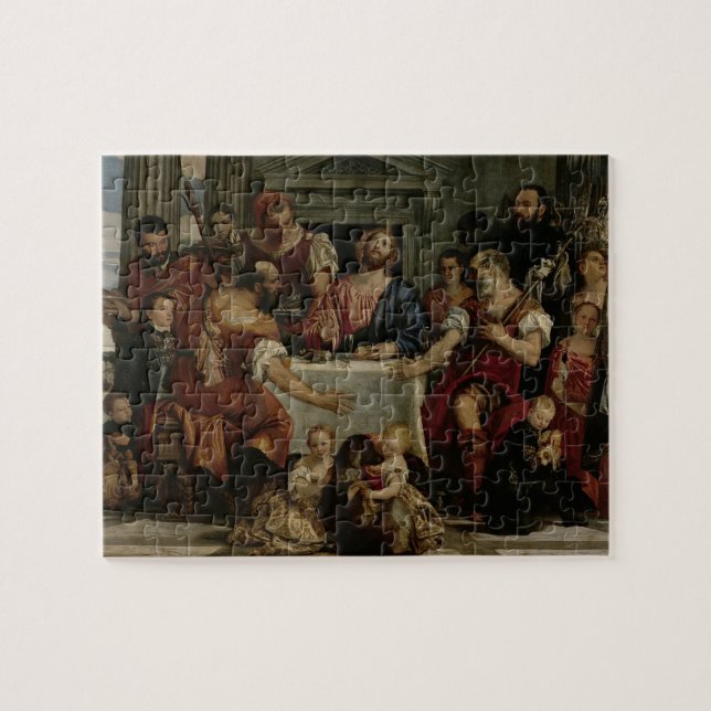 Abendessen bei Emmaus (Öl auf Leinwand) (Horizontal)