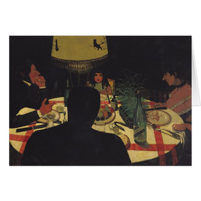 Abendessen durch Lamplight, 1899 (Vorderseite (Horizontal))