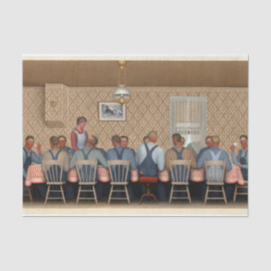 Abendessen für Schwellen von Grant Wood Seidenpapier