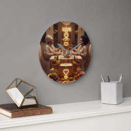 Abendessen H Große Wanduhr