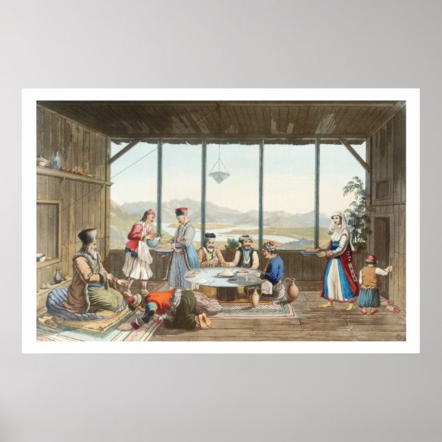 Abendessen in Delphi zu Ehren des Malers von Poster (Vorne)