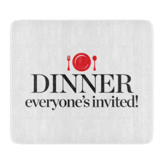 Abendessen jeder eingeladen schneidebrett