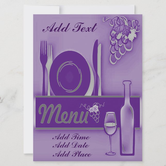 Abendessen-Party Initations Einladung (Vorderseite)