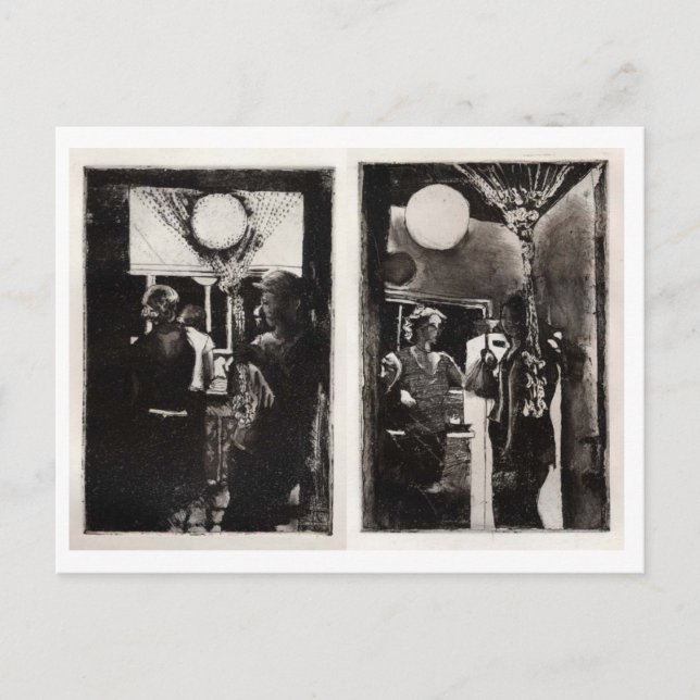 Abendessen Party Teil I & II Postkarte (Vorderseite)