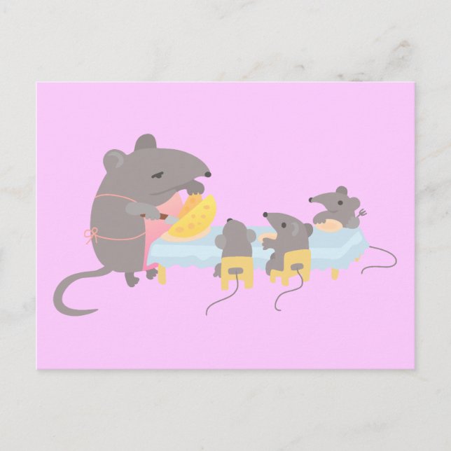 Abendessen Postkarte (Vorderseite)