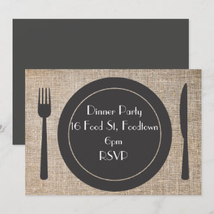Abendessen Stilvolles Party Einladung