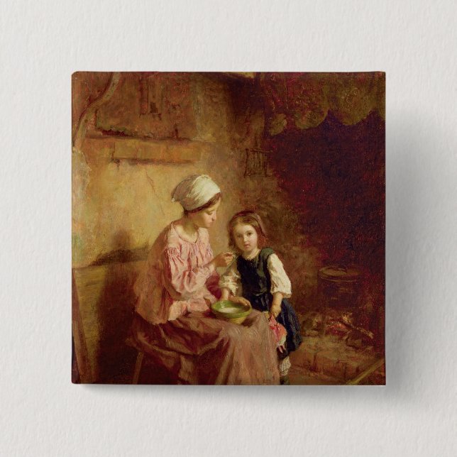 Abendessen-Zeit Button (Vorderseite)