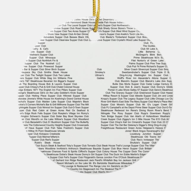 Abendklubs von Wisconsin - Martini Keramik Ornament (Vorne)