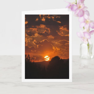 Abendlandschaft bei Sonnenuntergang Karte