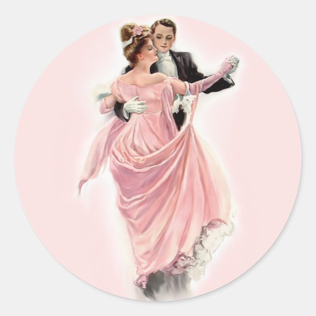 Abendliche Eleganz Runder Aufkleber (Vorderseite)