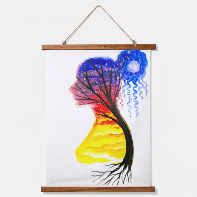 Abendliche Emotion Wandteppich Mit Holzrahmen (Vorderseite)