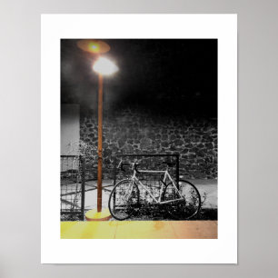 Abendlicht auf Fahrrad-Fotografie Poster