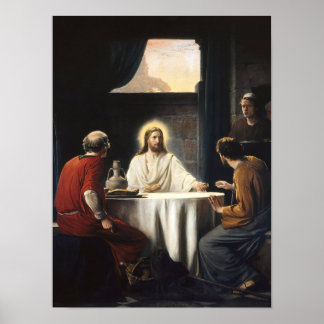 Abendmahl in Emmaus Poster