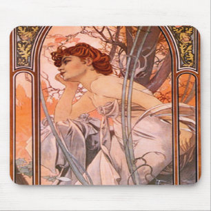 Abendreverie-Mausunterlage Alphonse Mucha Mousepad