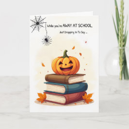 Abends an der Schule Funny Halloween Niedlich Spid Karte