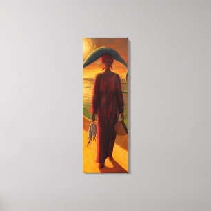 Abends-Fang Leinwanddruck