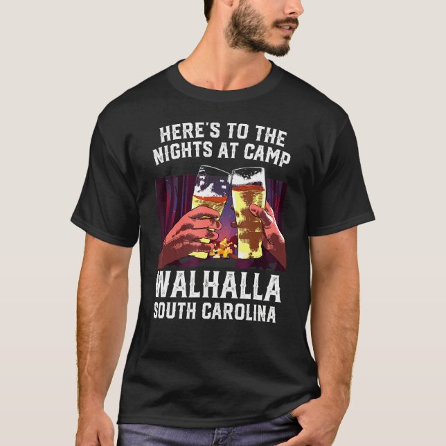 Abends im Camp Walhalla Camping Süd T-Shirt (Vorderseite)