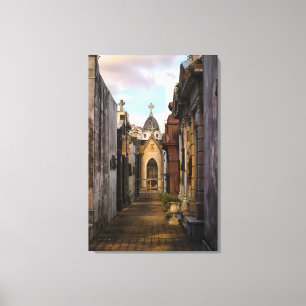 Abends-Licht in Recoleta Friedhof Leinwanddruck