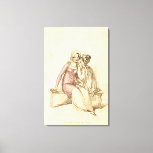 Abends-, Promenaden- oder Seestrandkostüme, Mode Leinwanddruck