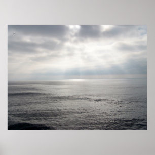 Abends-ruhige Meerblick-Fotografie Cornwall Poster