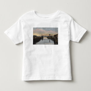 Abends-Szene auf Wishkah Fluss Kleinkind T-shirt