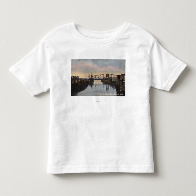Abends-Szene auf Wishkah Fluss Kleinkind T-shirt (Vorderseite)