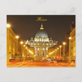 Abends Vatikanstadt, Rom, Italien Postkarte