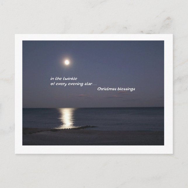 Abends-Weihnachtssegen Feiertagspostkarte (Vorderseite)