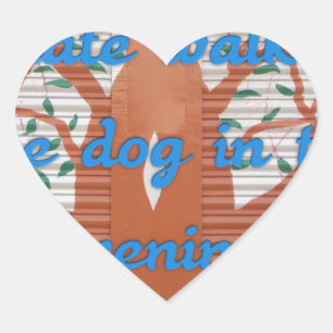 "Abendspaziergang mit dem Hund – ein Graus" – Ich Herz-Aufkleber