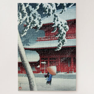 Abendsschnee am Edo-Fluss Hasui Kawase Circa 1925