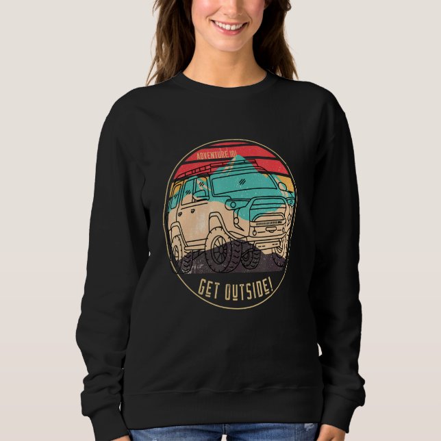 Abenteuer 101 4Läufer ins Große Outdoor Sweatshirt (Vorderseite)