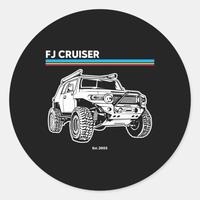 Abenteuer 101 Fj Cruiser Runder Aufkleber (Vorderseite)