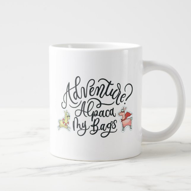 Abenteuer? Alpaca Jumbo-Tasse (Rechts)