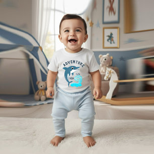 Abenteuer am Meer Delphin und Welle Baby Strampler