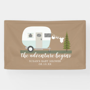 Abenteuer-Anhänger-Camper-Jungen-Babyparty Banner