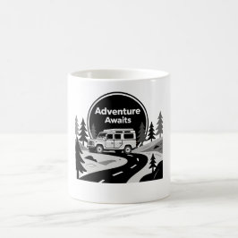 Abenteuer Awaits Van Life Art Kaffeetasse
