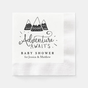 Abenteuer-Baby-Duschen-Servietten mit niedlichen Serviette