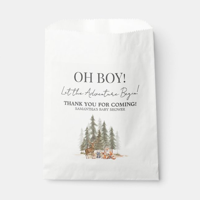 Abenteuer Beginn Baby Shower Geschenktütchen (Vorderseite)