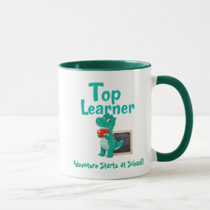 Abenteuer beginnt auf der Schulkids-Aufkleber Tasse