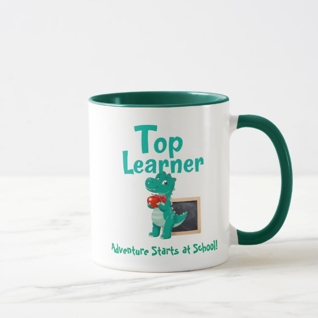 Abenteuer beginnt auf der Schulkids-Aufkleber Tasse (Rechts)