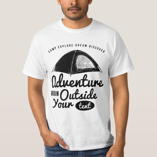 Abenteuer beginnt außerhalb Ihres Zaubers T-Shirt (Vorderseite)