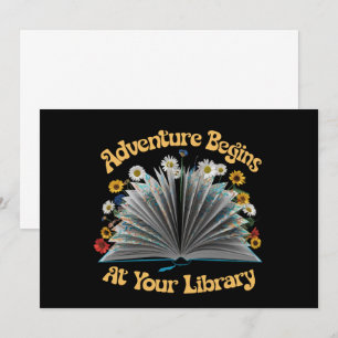 Abenteuer beginnt bei der Sommerlesung Ihrer Bibli Einladung