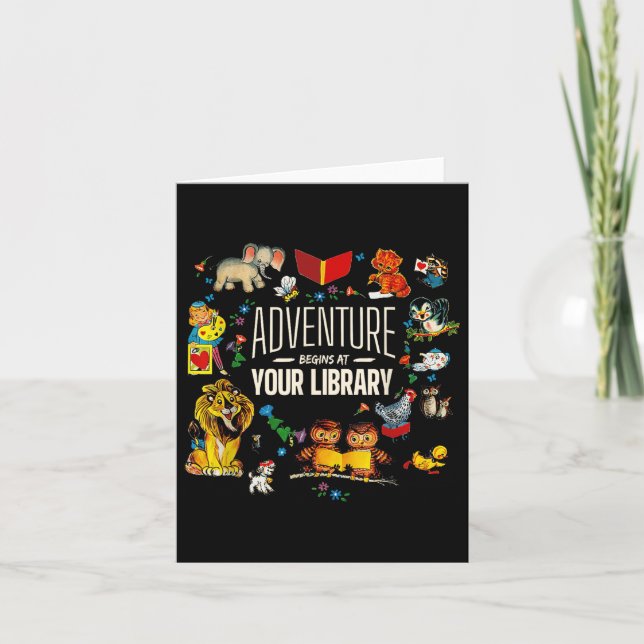 Abenteuer beginnt bei der Summer Reading 20 Karte (Vorderseite)