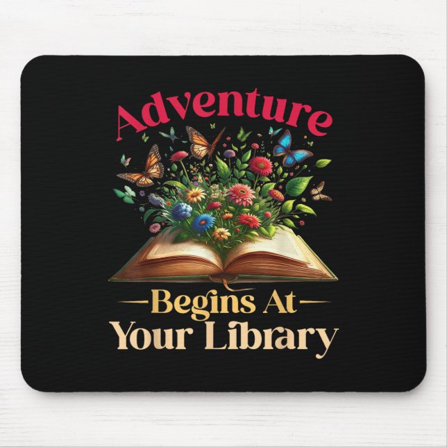 Abenteuer beginnt bei der Summer Reading 20 Mousepad (Vorne)